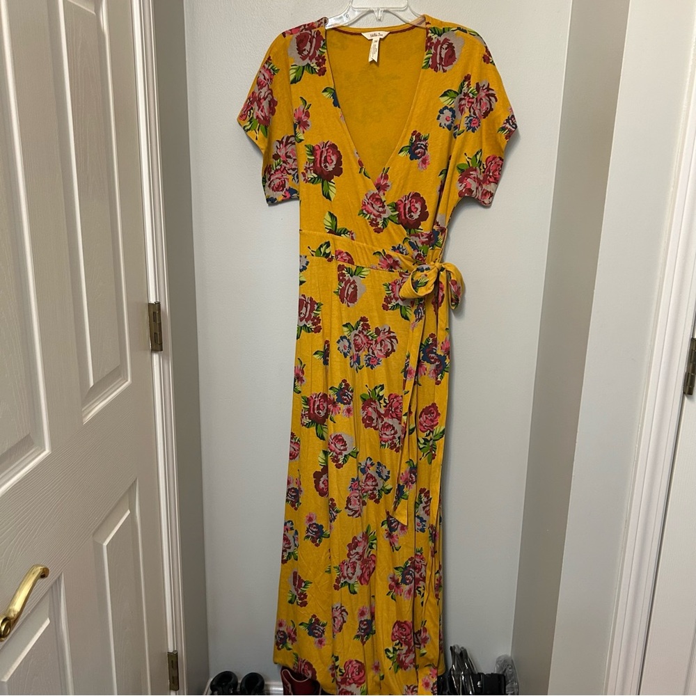 Matilda Jane Gaines These are the days Alana Maxi Dress Medium M Mustard Fall